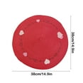 thumbnail image 3 of Elainilye Placemats Round Woven Red Non-Slip for Kitchen Table Holiday Dining Valentine's Day Decor Protection, 3 of 6