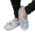 thumbnail image 4 of BambooMN Women's Super Soft Sequin Slippers with Non-Slip Bottoms - Blue - Large - 3 Pairs, 4 of 4