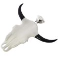 thumbnail image 4 of Hand Carving Buffalo Skull Bone 925 Sterling Silver Pendant, 4", 4 of 4