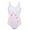 Pink, variant on Odeerbi One Piece Swimsuit for Teen Girls Bathing Suit High Cut Swimwear Summer Fashion Cute Print Bikini Sling Beachwear Green