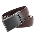 thumbnail image 2 of Cinturón de cuero de traje Formal para hombre de tamaño aleatorio, pretina ajustable para adultos con hebilla automática, accesorios de ropa Ropa, zapatos y accesorios Miscelánea Café negro Minnieouse AP012835-02, 2 of 6