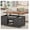 Black, variant on luminescence lez White Wood Farmhouse Lift‑Top Coffee Table, Sliding Barn Door with Storage, Rustic Accent Furniture for Living Room