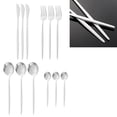 thumbnail image 5 of Tzilke Spoons, Knives, Forks - Glossy 410 Stainless Steel Cutlery for Home or Restaurant - Silver 12-Piece Tableware Set, 5 of 8