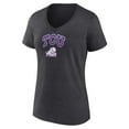 thumbnail image 2 of Women's Charcoal TCU Horned Frogs Campus V-Neck T-Shirt, 2 of 3