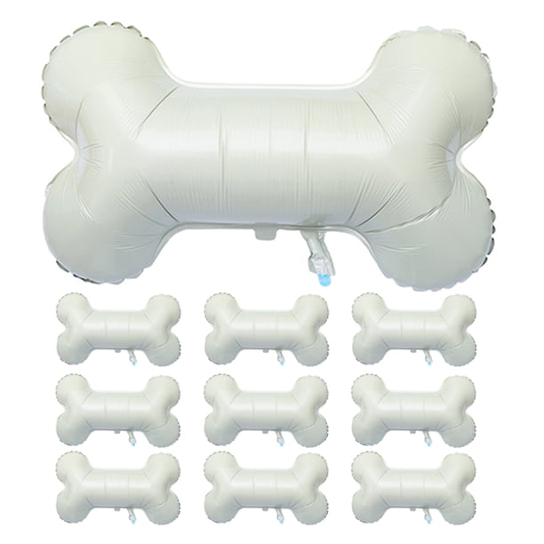 10 globos de hueso, bonitos globos de fiesta para cumpleaños de mascotas y fiestas de Halloween, globos de papel de aluminio, decoraciones para despedidas de soltero