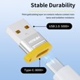 thumbnail image 4 of Adaptador USB a USB-C HOWJIM, carga rápida 3A, 480 Mbps, paquete de 2, 4 of 7