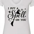 thumbnail image 4 of Inktastic I Put a Spell on You Halloween Magic Women's V-Neck T-Shirt, 4 of 5