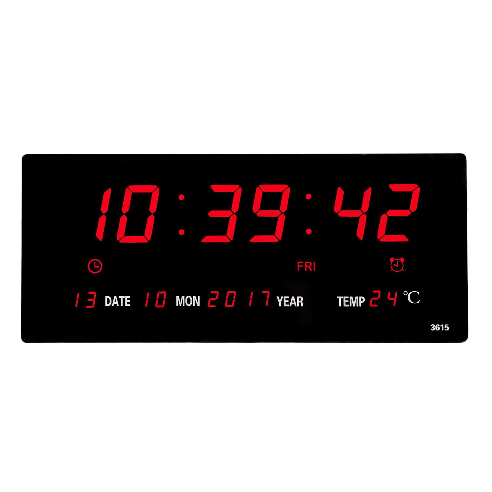 Digital clock, large LED digital wall clock, 12 / digital