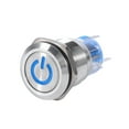 thumbnail image 3 of Bouton Interrupteur d'Alimentation sur Interrupteur de Bouton de Verrouillage 19mm 12V-24V Inoxydable Étanche Verrouillage Bouton Poussoir Interrupteur d'Alimentation Bleu LED, 3 of 3