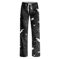 thumbnail image 5 of IYYVV Women'S Halloweens Pajama Pants Goth Trendy Ghost Print Drawstring Sleepwear Halloween Stretch Lounge Cute Candy Trendy Pants Black 2XL, 5 of 5