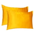 thumbnail image 2 of Goldenrod Dreamy Set of 2 Silky Satin Queen Pillowcases, 2 of 4