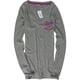 thumbnail image 1 of Camiseta gráfica Aeropostale para mujer Escote en V gris extra pequeña, 1 of 1