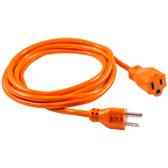 GE UltraPro 3-Outlet Grounded Extension Cord, 9ft., Outdoor, Orange – 51927