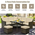 thumbnail image 3 of Gymax 6PCS Rattan Patio Sectional Sofa Set Cushioned Conversation Furniture Set, 3 of 10