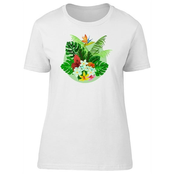 Exotic Colorful Tropical Plants T-Shirt Women -Image by Shutterstock, Female x-Large