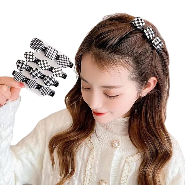 Pinzas para el cabello trenzadas con piedras de cristal brillantes, nuevas pinzas para el cabello trenzadas Simplicity 2024, pinzas para el cabello triples con diamantes de imitación, pinzas para el c