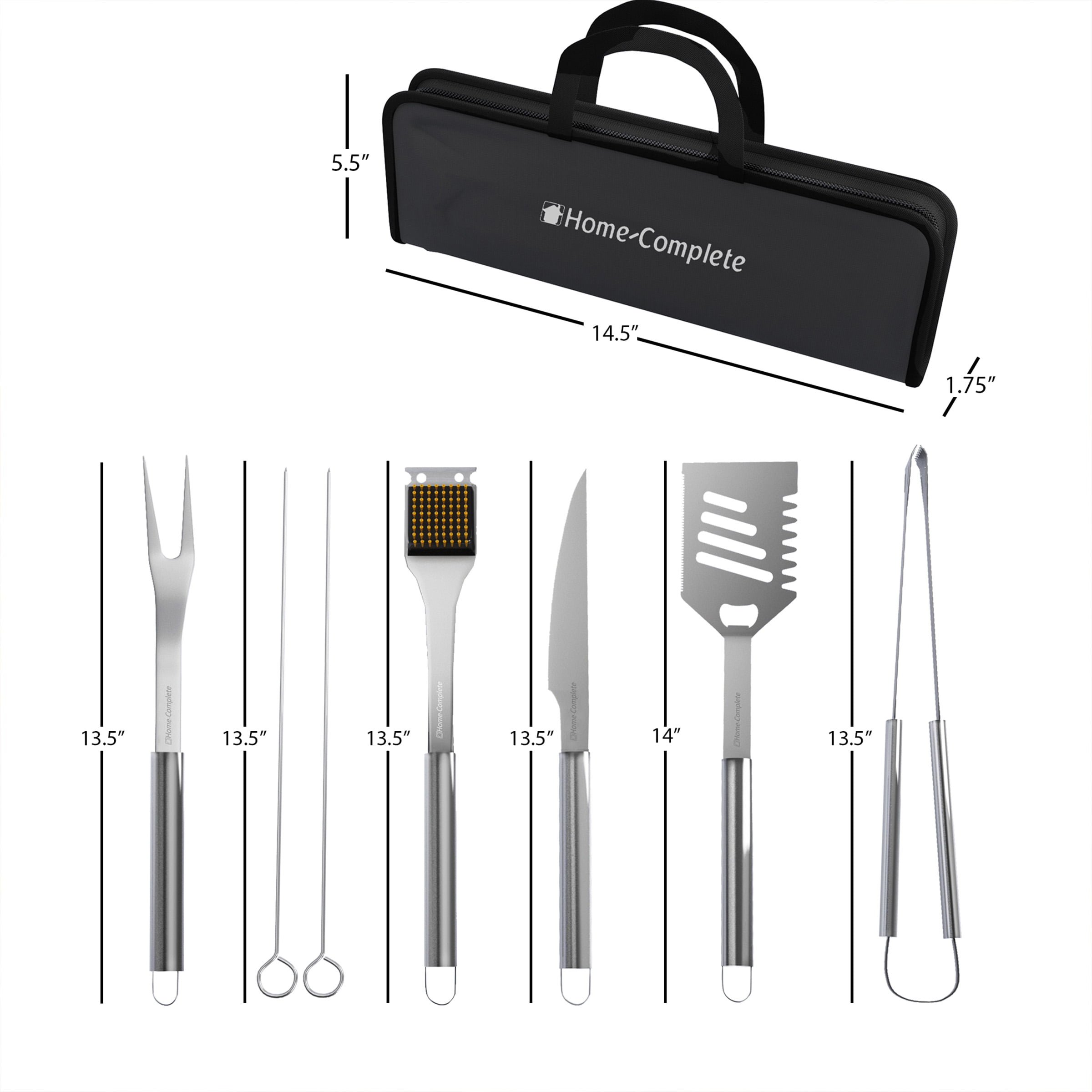 Barbecue Set, Grill Tools Set, Barbecue Grill Tool Set, Bbq Accessories For  Camping, Barbecue Skewers, Tongs, Oil Brush, Bbq Forks, Cleaning Brush,  Spatula, Knife, Meat Hammer, Storage Bag, Kitchen Supplices, Camping  Supplies 