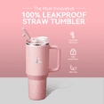 thumbnail image 3 of 30 oz Tumbler with Handle, Water Bottles with Straw Lid, Insulated Stainless Steel Travel Mug Cup Holder Friendly, Keep Drinks Cold or Hot for Hours, 3 of 6