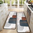 thumbnail image 4 of Kitchen Rugs Sets Of 2,Blue Boho Abstract and Plant Pattern Anti Fatigue Kitchen Mat Rugs Non Slip Washable,Decorative Kitchen Floor Mats for Kitchen,Sink,Laundry,17"x47"+17"x47", 4 of 5