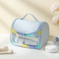 thumbnail image 5 of BGZLEU Toiletry Bag Travel Bag Water-resistant Makeup Cosmetic Bag Travel Organizer Full Sized Container Toiletries ,Hangable And Handy Translucent Waterproof Cosmetic Bag(Blue), 5 of 5