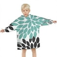 thumbnail image 3 of Simple Petal Shaped Geometric Floral Pattern Blanket Hoodies for Kids 6-13YR Oversize Wearable Blanket Hoodies for Boys Girls Teens, 3 of 7