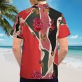 thumbnail image 6 of High Quality Hawaiian Shirts for Men Short Sleeve Aloha Beach Shirt Floral Summer Casual Button Down Shirts Blouses FB8HJK, 6 of 7