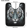 thumbnail image 5 of Coolnut Tiger Black & White Toilet Rugs U-Shaped Absorbent Non-Slip Bath Rug Soft Polyester Fiber Machine Washable Bathroom Mats 24x16 Inches Home Decor, 5 of 7