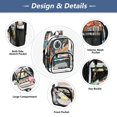 thumbnail image 5 of Ttyddzy Clear Backpack Heavy Duty PVC Transparent Backpack for College Workplace, Cartoon Space Astronaut, 5 of 8