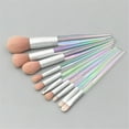 thumbnail image 2 of 10 - Pcs Conical Grinding Sand Mouth Tube Makeup Brush Set with Transparent Handle, 2 of 5