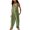 Green jumpsuits for women, variant on Dianli Jumpsuits for Women Vintage Cotton Linen Loose Baggy Halter Long Jumpsuits with Pocket Summer Formal Solid V-Neck Sleeveless Maxi Rompers Navy XL