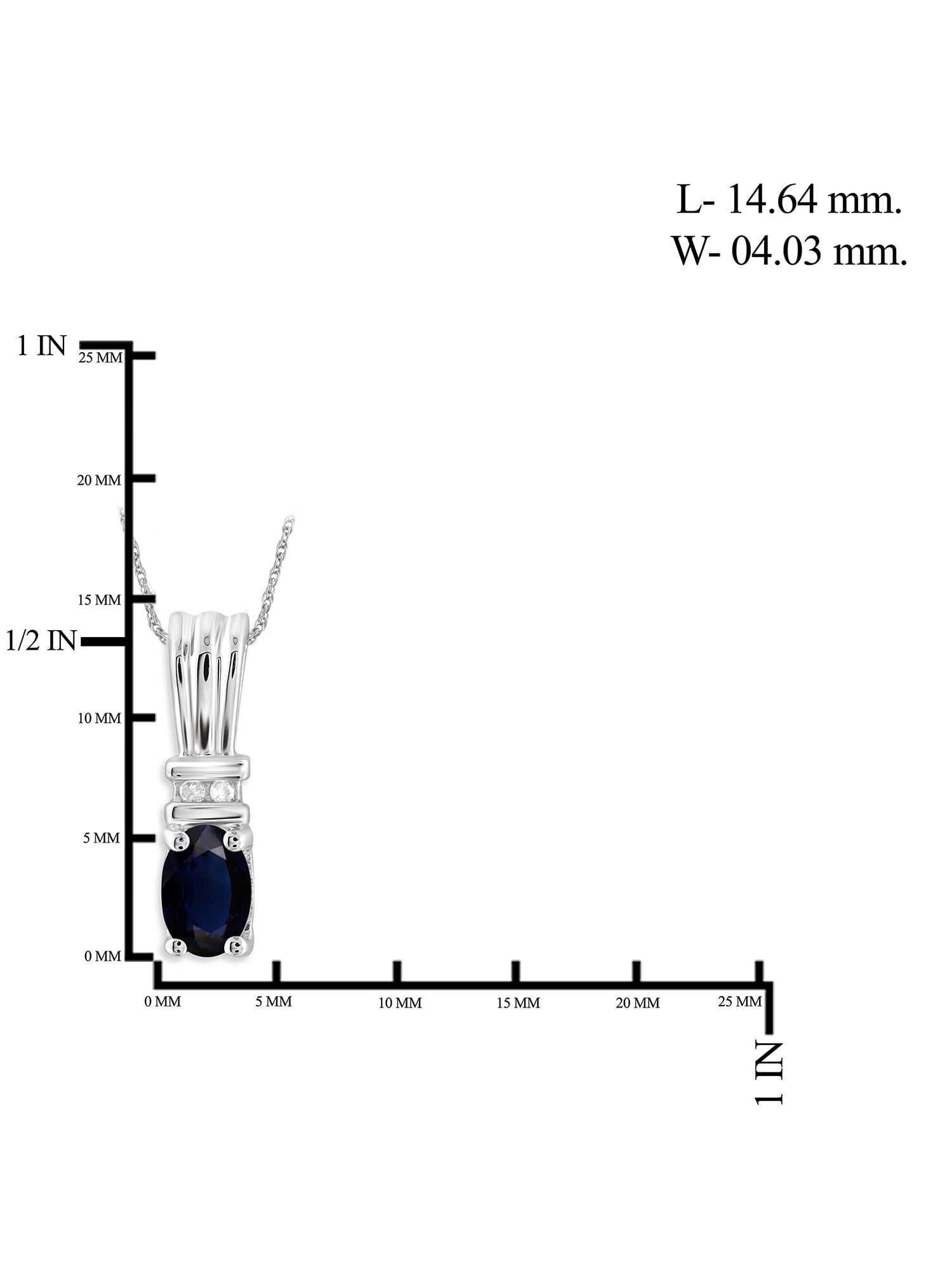 JewelersClub 1/2 Carat T.G.W. Sapphire And White Diamond Accent Sterling Silver Women's Pendant, 18"