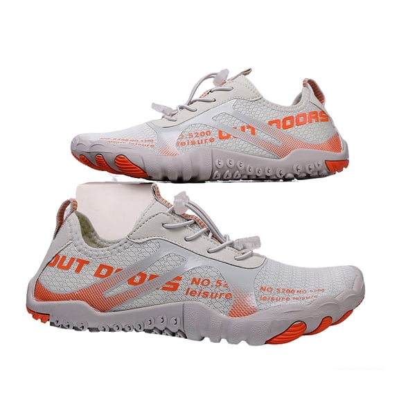 Men's Wide Toe Water Shoes, Quick-Dry Barefoot Aqua Sneakers for Beach, Hiking, Swimming, Fishing and Outdoor Water Sports