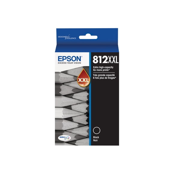 Epson T812XXL - XXL size - black - original - ink tank - for WorkForce EC-C7000; WorkForce Pro WF-7820, WF-7840