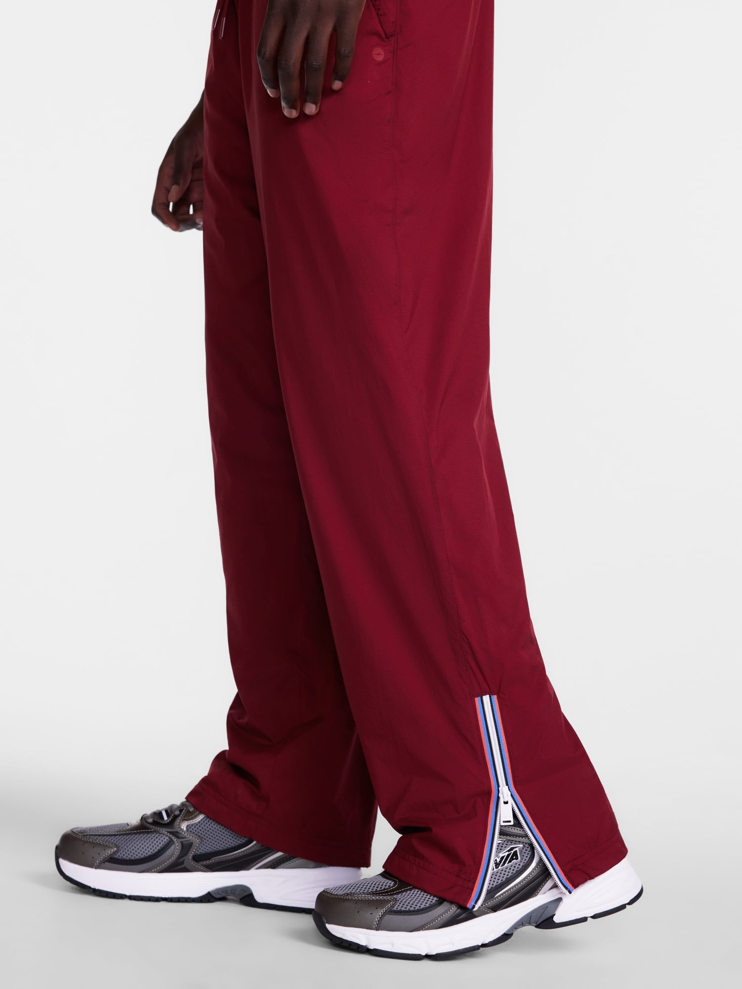 Avia Men's Relaxed Fit Tech Seersucker Track Pants with Side Stripe, Sizes XS-3XL