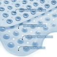 thumbnail image 2 of MEKBOK Tub and Shower Mat, Extra Long Non-Slip Bath Mat (39" x 16"), Machine Washable Bathroom Tub Mat (Pure Blue), 2 of 7