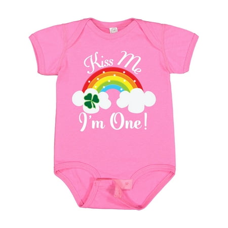 

Inktastic 1st Birthday Kiss Me Im One Gift Baby Boy or Baby Girl Bodysuit