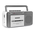 thumbnail image 1 of Reproductor de casetes SEMIER Retro Boombox Radio AM/FM estéreo, 1 of 8