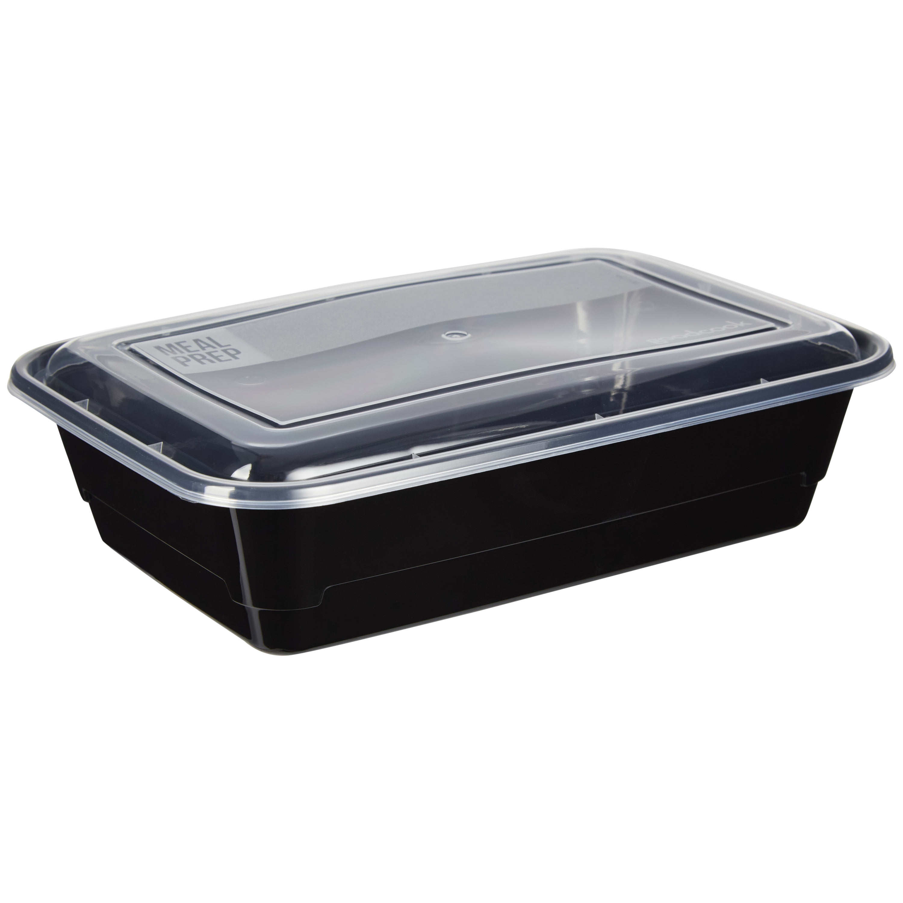 (4 pack) Goodcook Single Compartment Meal Prep Container, Rectangle