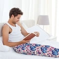 thumbnail image 5 of Pofeuu blue record rock Skull Print Men's Pajama Pants, Soft Lounge Pajama Pants with big pockets for Men Plaid Pj Bottoms-Medium, 5 of 6