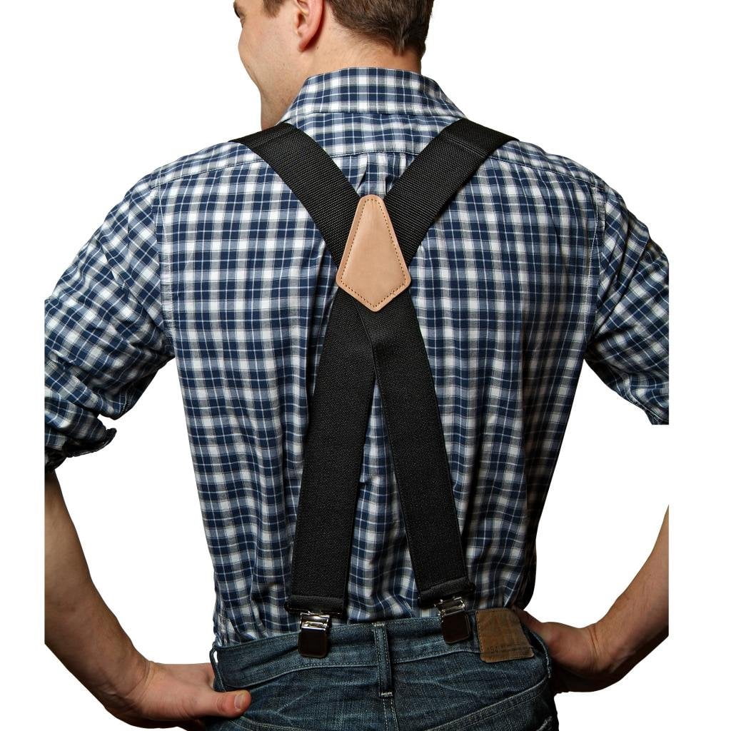 Hold’em Heavy Duty Work Suspenders - 2" Wide Adjustable for Adult Mens - Navy