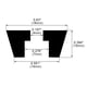 thumbnail image 2 of 16pcs Almohadillas de tope de goma para pies de muebles con arandela, D16x14xH10mm, 2 of 7