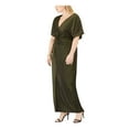 thumbnail image 3 of LOVE SQUARED Womens Gold Short Sleeve Maxi Sheath Evening Dress Plus Size: 3X, 3 of 4