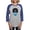 Heather/Blue, variant on - Power Rangers Black Range Women's Baseball T Shirt - Womens Baseball Tee