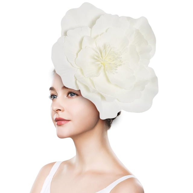 Xihbxyly La Oferta de Hoy Semen Fotográfico de Graduación Flores Exageradas, Diademas de Flores Grandes, Sombreros, Tocados Navideños, Accesorios para El Cabello