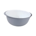 thumbnail image 4 of Juego de colador de cocina, cuenco para lavar y colador, duradero, apilable para uso doméstico, para ensaladas gris grande, 4 of 7