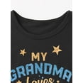thumbnail image 4 of Casual Comfy Boys' Summer Tops - GRANDMA LOVES... Print Short Sleeve Crew Neck T-shirt - Trendy Casual Tee Tops Gift, 4 of 6