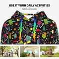 thumbnail image 4 of Salouo Colorful Geometric Figures Pattern Hoodie Sweatshirts for Women, Autumn Pullover Hoodie Workout Sweat Women's Long Sleeve Preppy Sweatshirts-Large, 4 of 7
