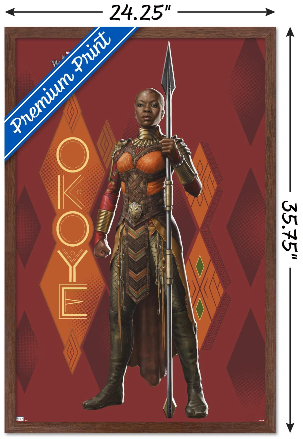 Marvel Black Panther: Wakanda Forever - Okoye Wall Poster, 22.375" x 34" Framed