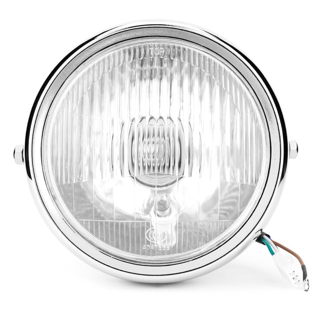 Headlight Headlamp,Universal Motorcycle Retro Silver Headlight Motorcycle Headlight Rugged and Tough