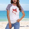 thumbnail image 4 of Tops Cortos para las Mujeres Impreso Cuello Redondo Mangas Cortas Casual Camiseta, Mujer Casual Camisetas para el Hogar Diario, 4 of 4